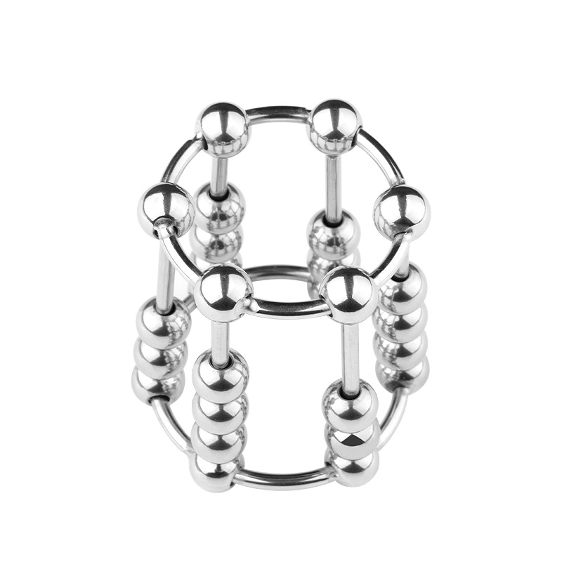 Penile Ring Wolf Teeth Set Penile Exercise Six Pillars Bead Penile Ring - Picture 7 of 8