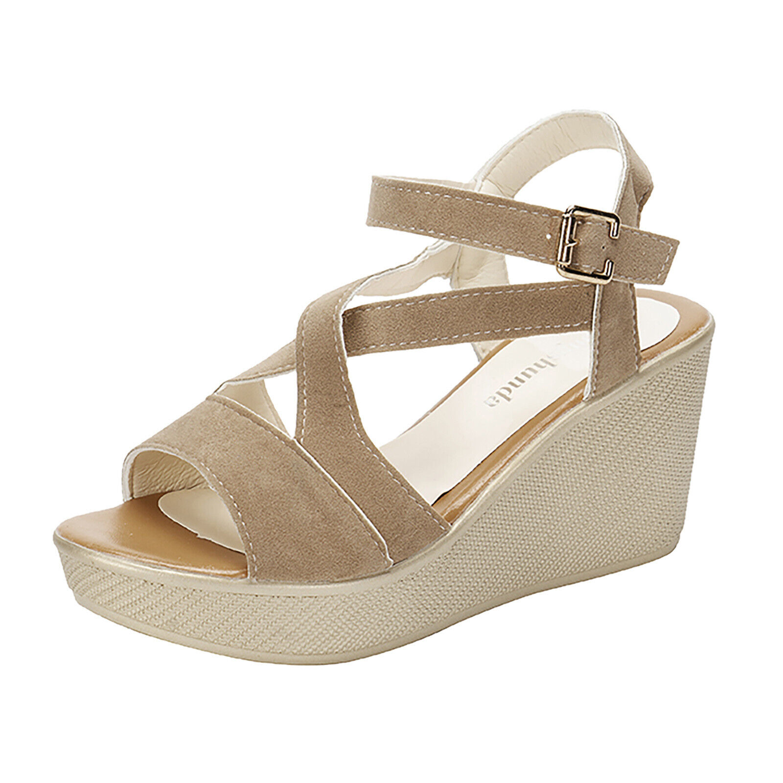 Ladies Strap Sandals Roman Fish Mouth Open Toe Fashion Causal Wedge Platform - Picture 29 of 31