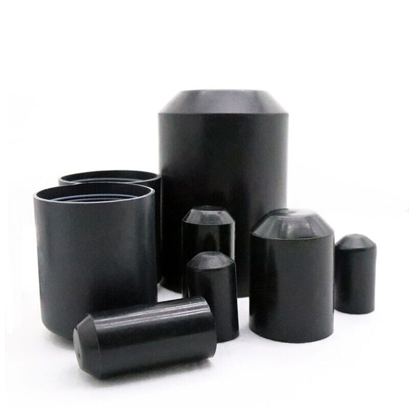 Cable Insulation End Cap: Black Shrink Cap Cover, Ø10 ~ 120mm