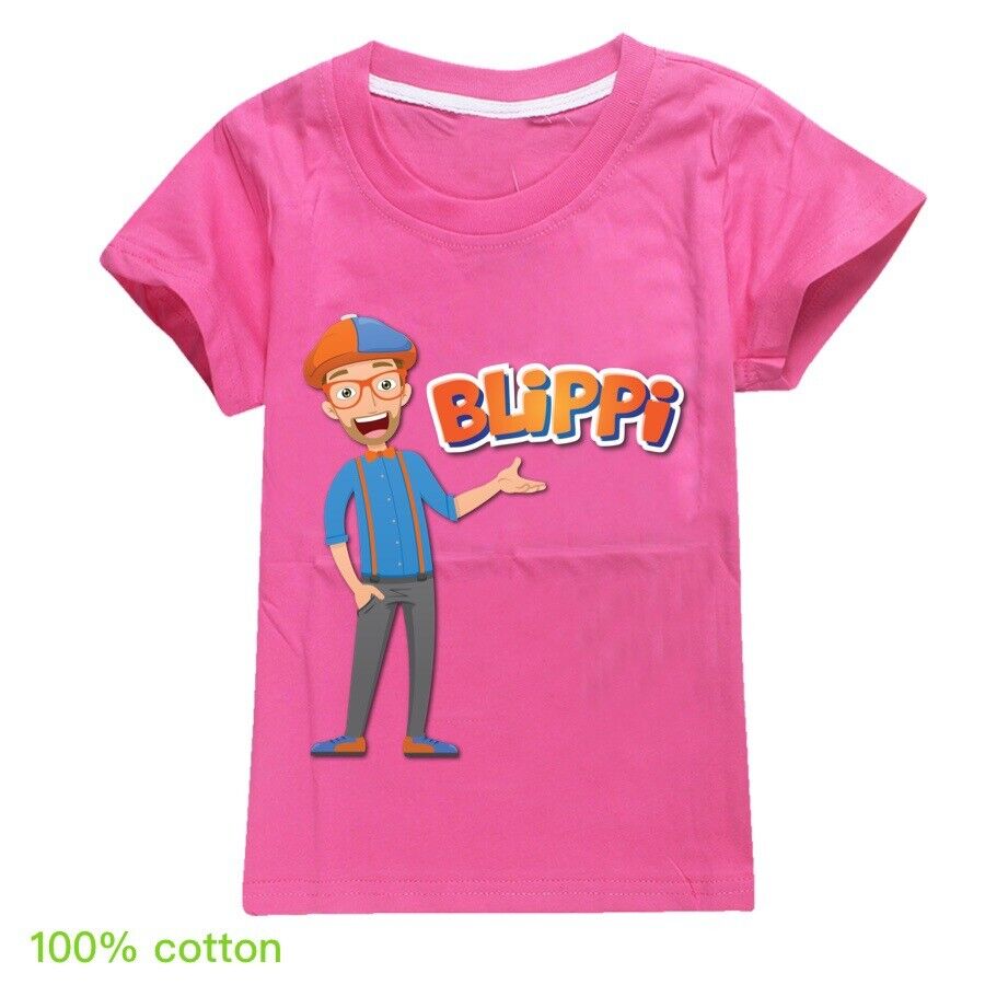New BLiPPi T-shirt Kids Children Short Sleeve 100% Cotton Summer Casual Tee Tops - Picture 26 of 34