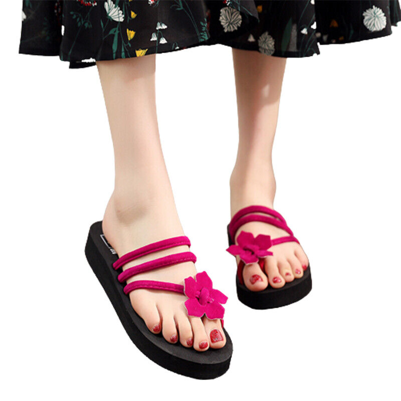 Women Slip On Thong Sandals Flip-flops Womens Beach Walking Lightweight Shoes US - Picture 43 of 44