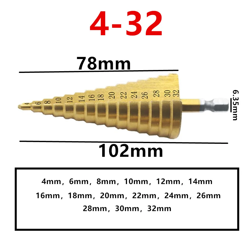 HSS Straight Groove Step Drill Bit Set Titanium Coated Core Drill Bit Set - Bild 25 von 28