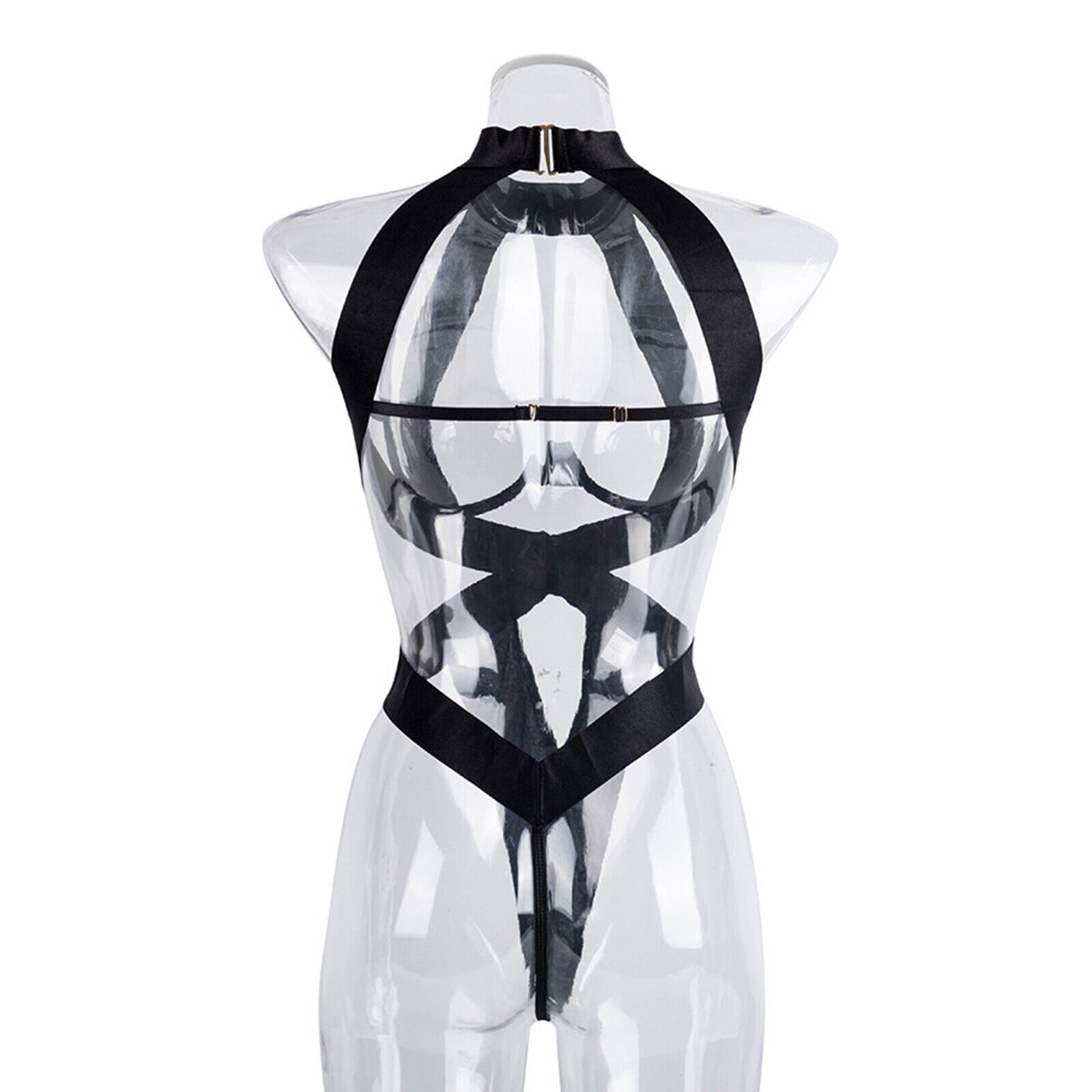 Women One-piece Body Full Harness Bodysuit Lingerie Hollow Out Cage Bra Leotard - Picture 33 of 63