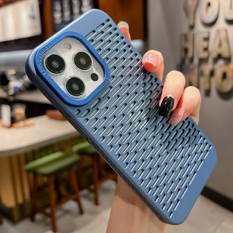 Cooling Breathable Phone Case For iPhone 11 12 13 14 15 Pro Max Plus Armor Cover - Imagen 25 de 26