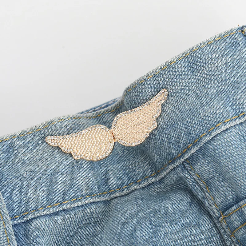 Adjustable Tightener Waist Buckle for Jeans, No Sewing Required Butterfly Button - Picture 27 of 37
