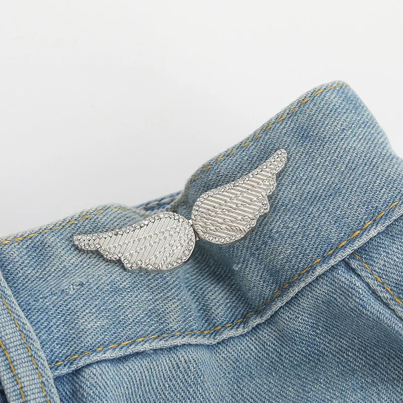 Adjustable Tightener Waist Buckle for Jeans, No Sewing Required Butterfly Button - Picture 28 of 37