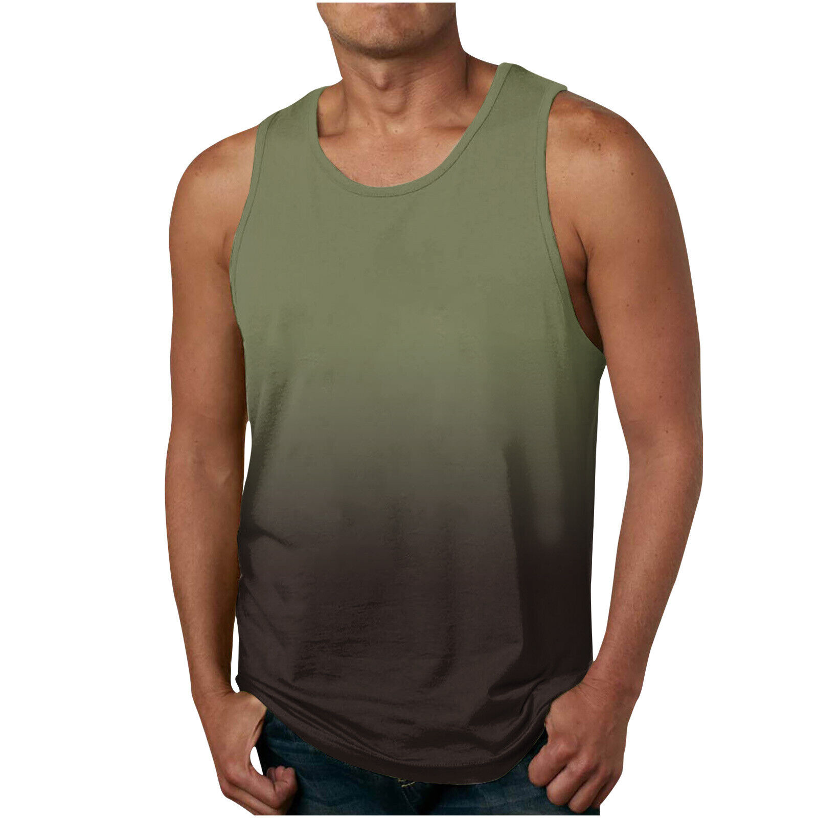 Men Fitness Bodybuilding Muscle TShirt Tank Workout Top Gym Athletic Sports Vest