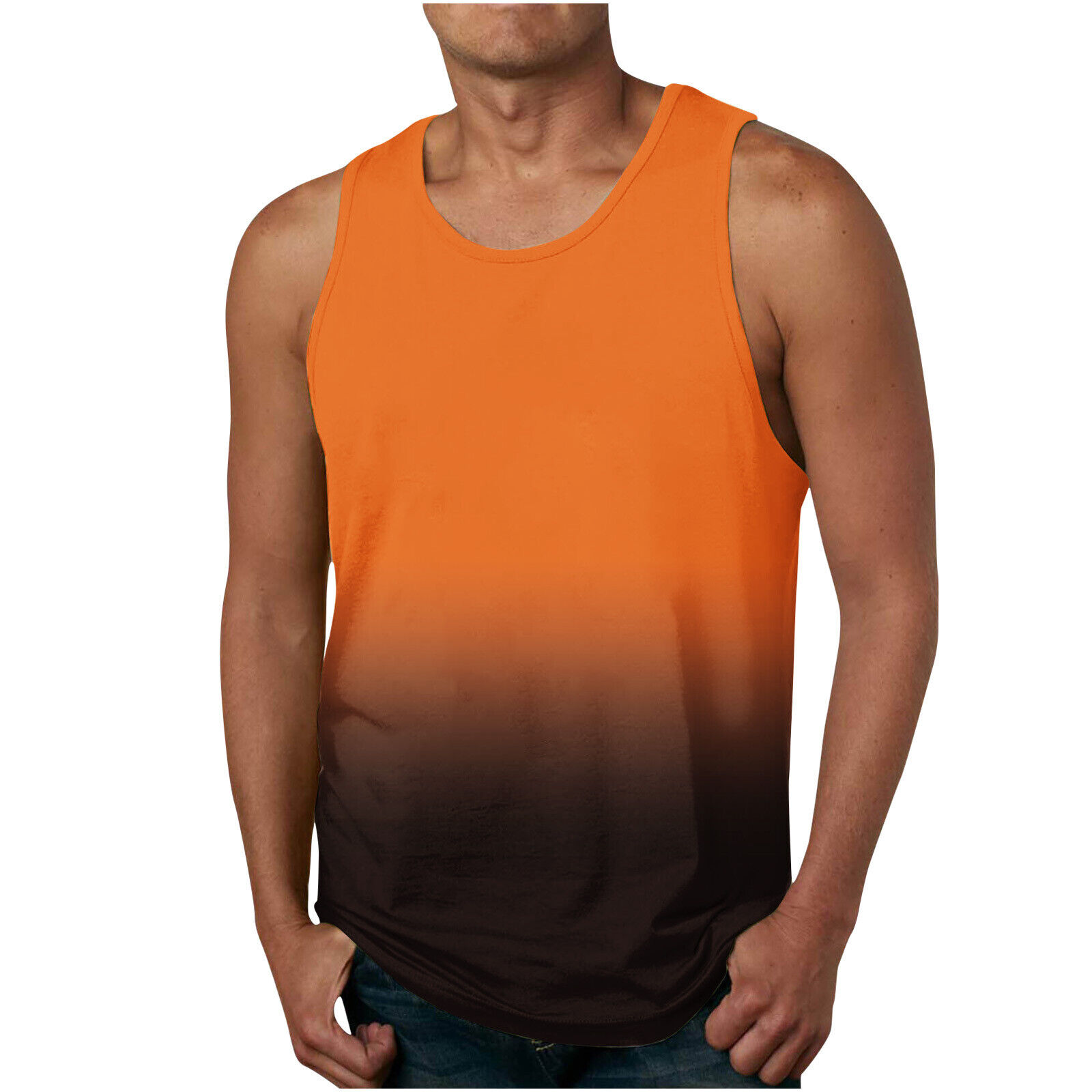 Men Fitness Bodybuilding Muscle TShirt Tank Workout Top Gym Athletic Sports Vest