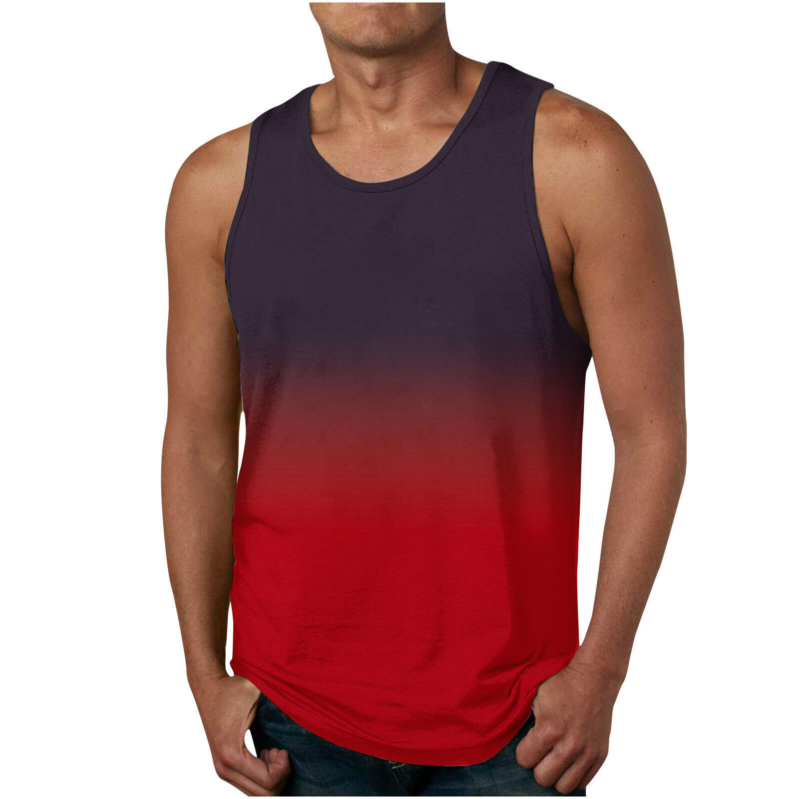 Men Tank Workout Top Gym Athletic Sports Vest Fitness Bodybuilding Muscle TShirt