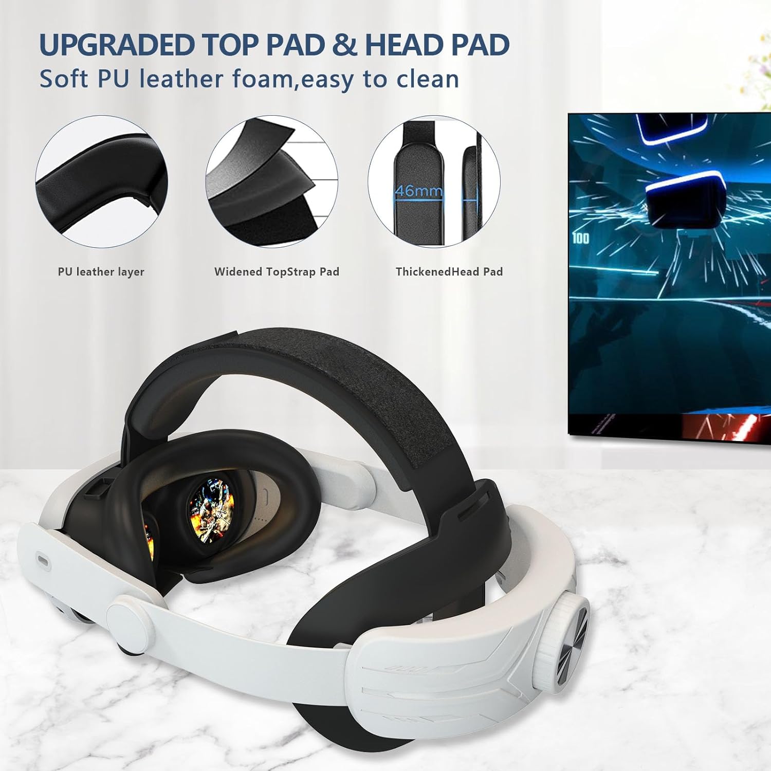 Head Strap for Oculus Quest 3, Lightweight Replacement Strap VR Accessories
