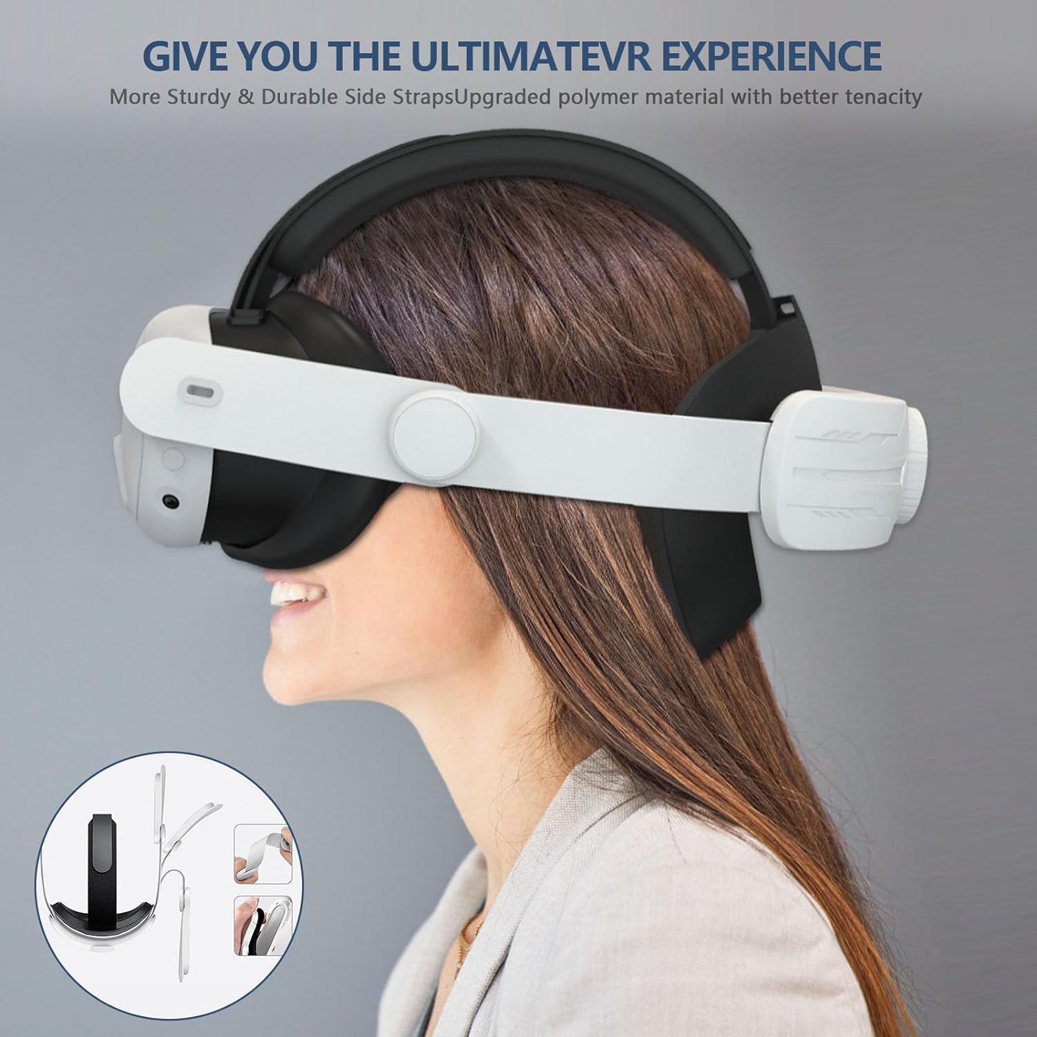 Head Strap for Oculus Quest 3, Lightweight Replacement Strap VR Accessories