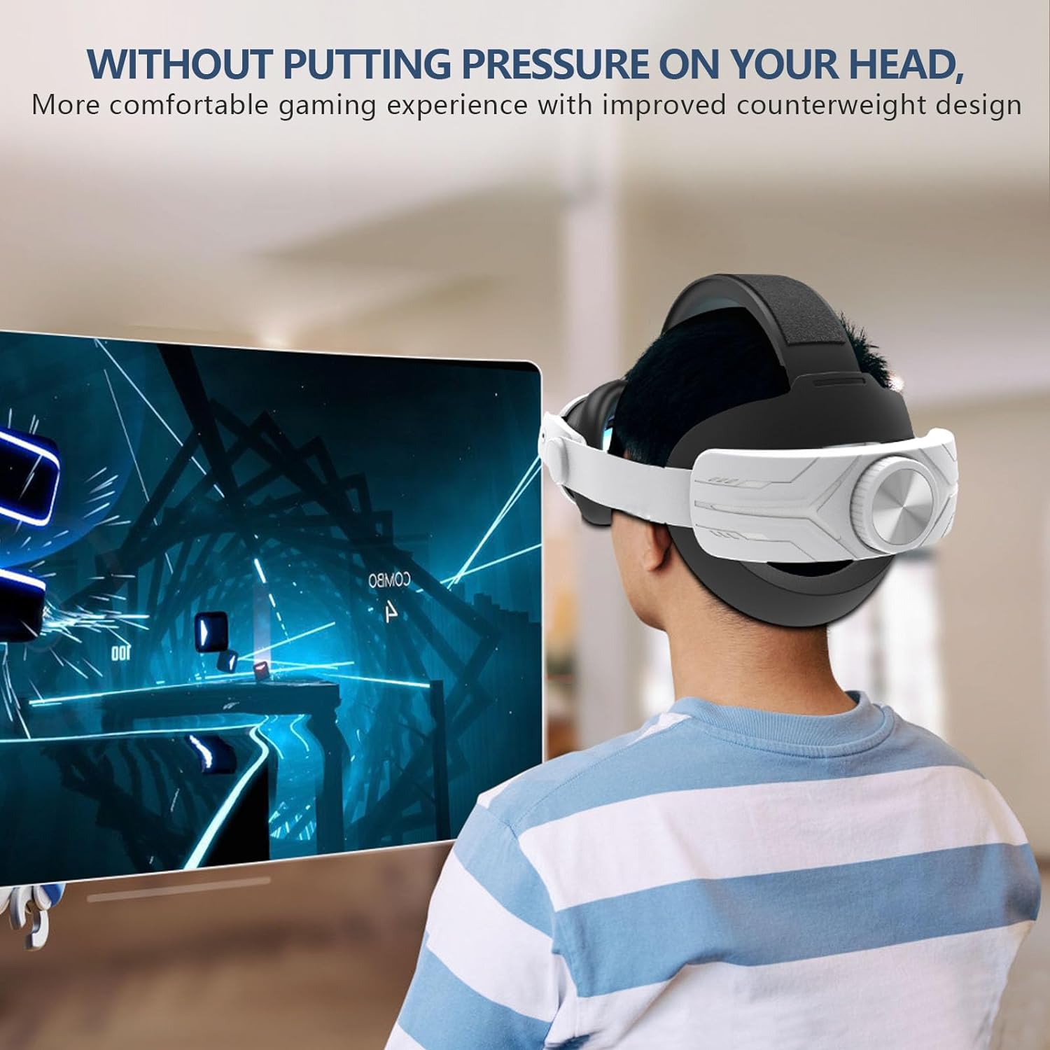 Head Strap for Oculus Quest 3, Lightweight Replacement Strap VR Accessories