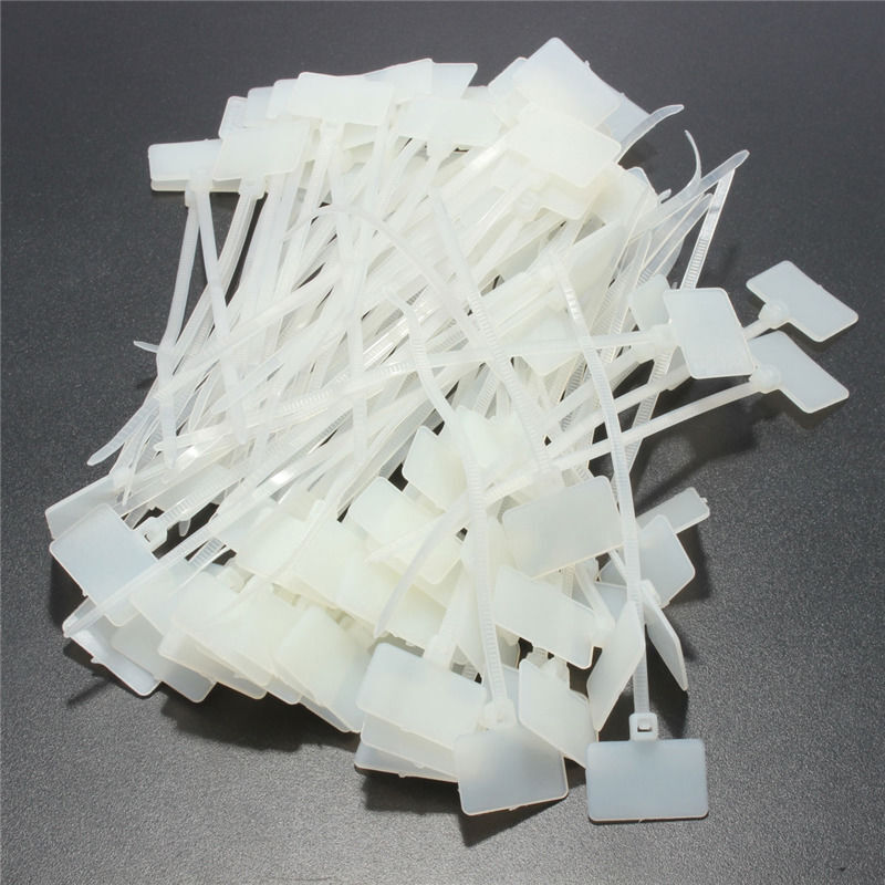 50pcs cable ties with labeling field white cable markers