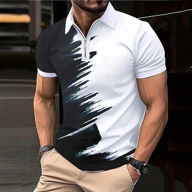 Short Sleeve T Shirt 3D Print Shirts Mens Summer Tops Slim Fit Casual Pullover