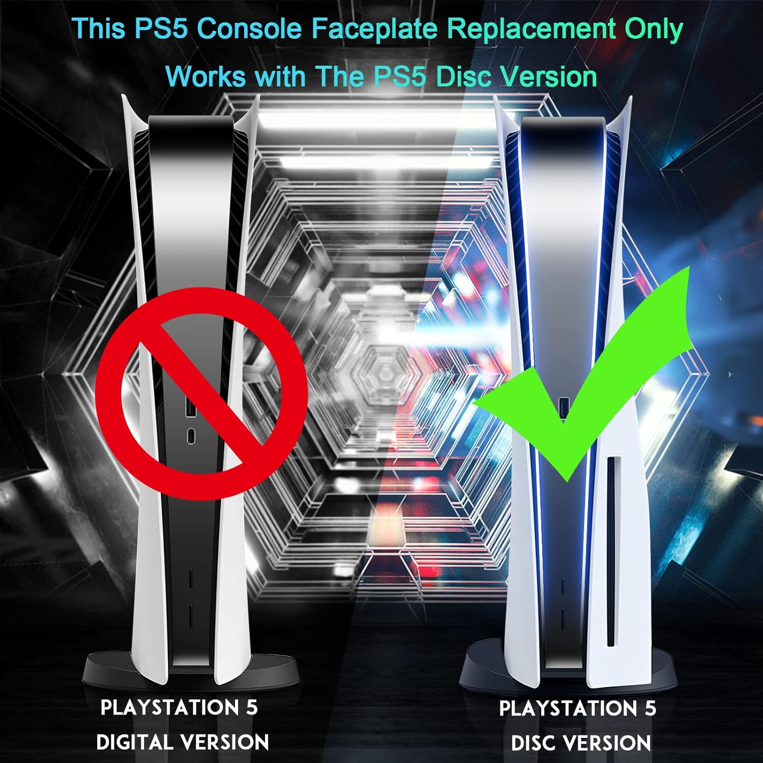 Placas de cubierta de consola para PS5 Disc Edition, placa frontal de ventilación, carcasa de protección ABS - Imagen 5 de 33