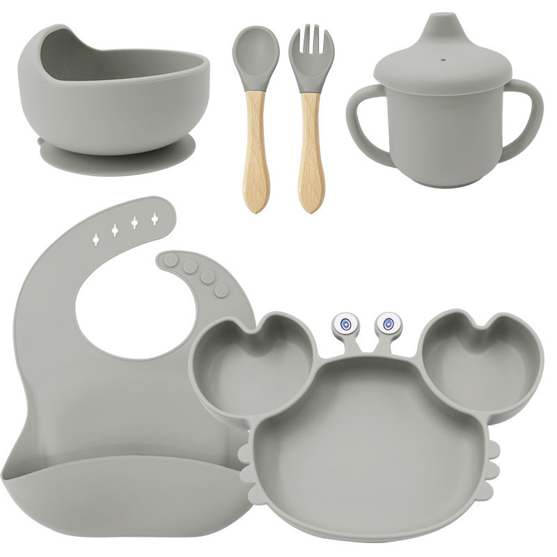 Silicone Baby Feeding Set, Baby Led Weaning Supplies with Suction Bowl Divided - Picture 26 of 26