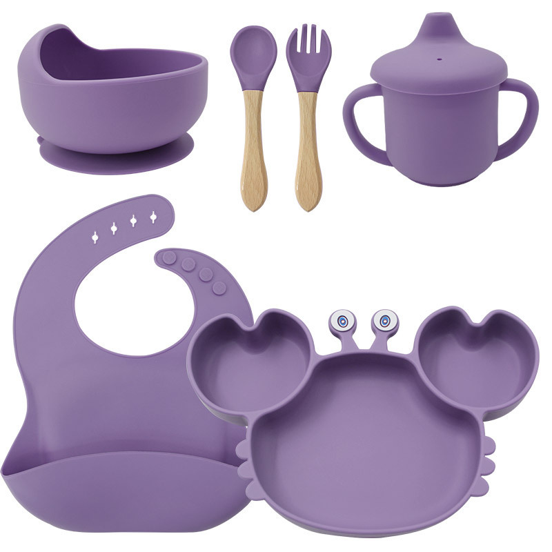 Silicone Baby Feeding Set, Baby Led Weaning Supplies with Suction Bowl Divided - Picture 25 of 26