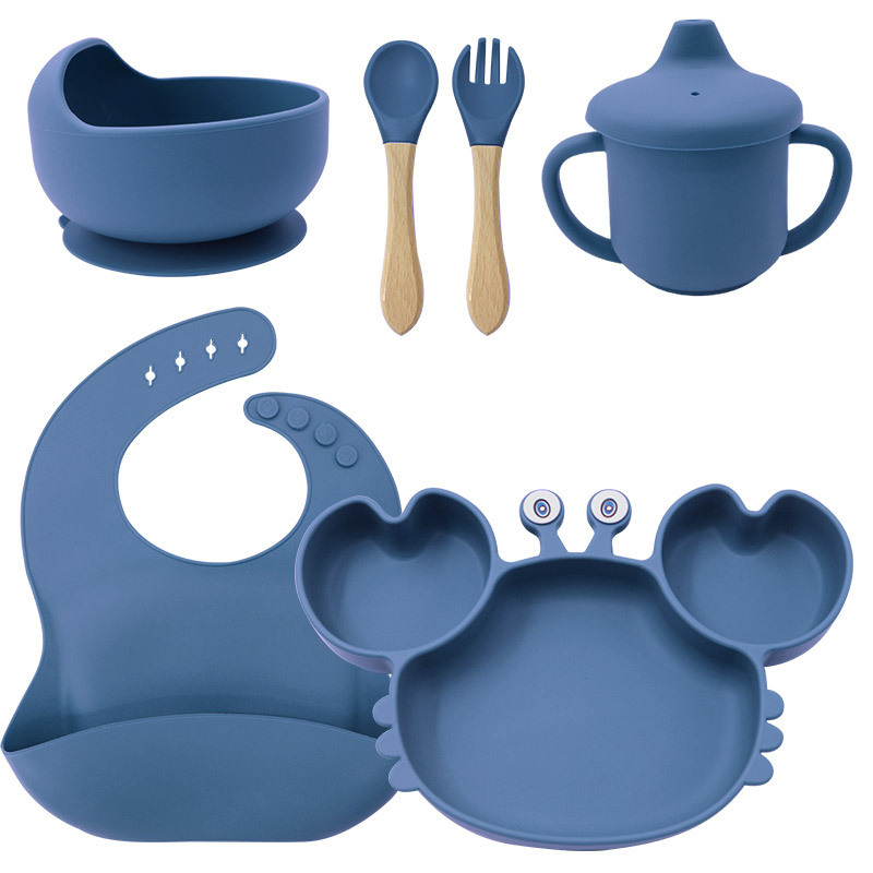 Silicone Baby Feeding Set, Baby Led Weaning Supplies with Suction Bowl Divided - Picture 24 of 26
