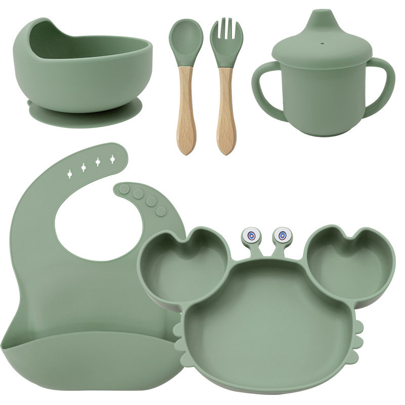 Silicone Baby Feeding Set, Baby Led Weaning Supplies with Suction Bowl Divided - Picture 21 of 26