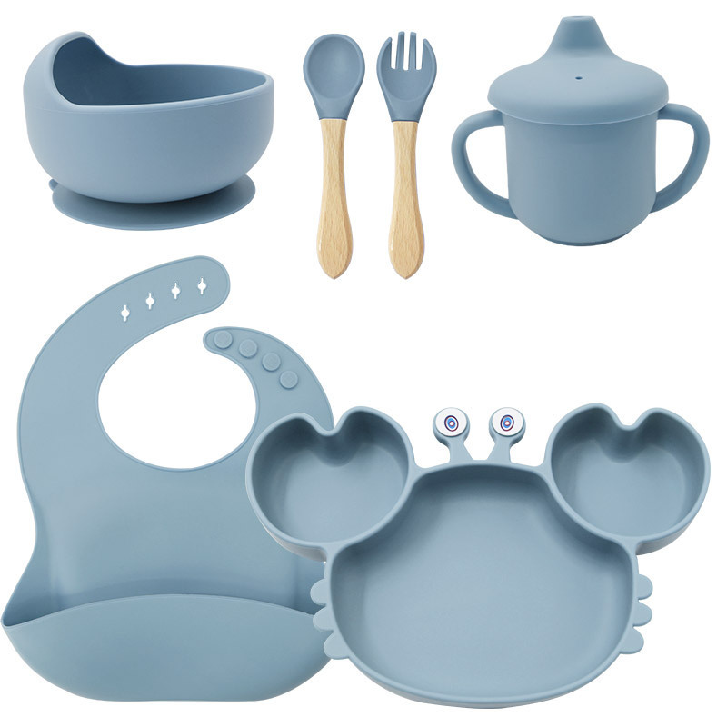 Silicone Baby Feeding Set, Baby Led Weaning Supplies with Suction Bowl Divided - Picture 20 of 26