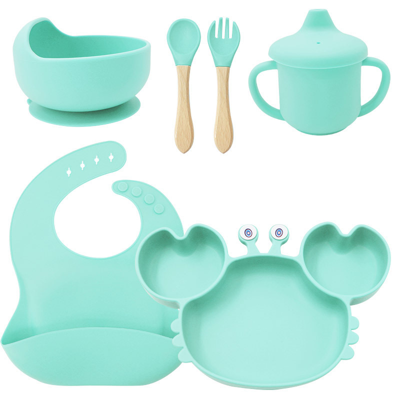 Silicone Baby Feeding Set, Baby Led Weaning Supplies with Suction Bowl Divided - Picture 18 of 26