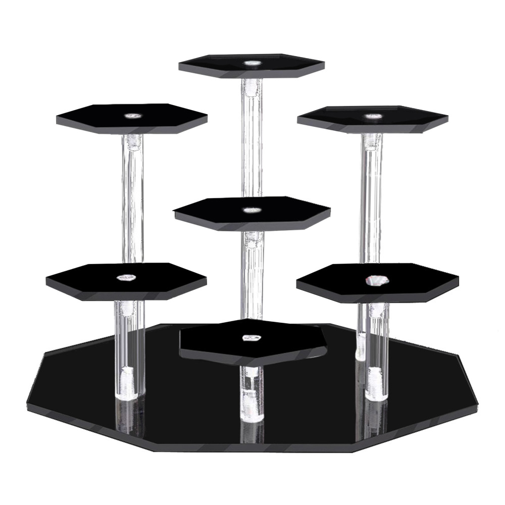 Acrylic Display Stand 7 Tier Clear Acrylic Display Shelf Riser for Action Figure