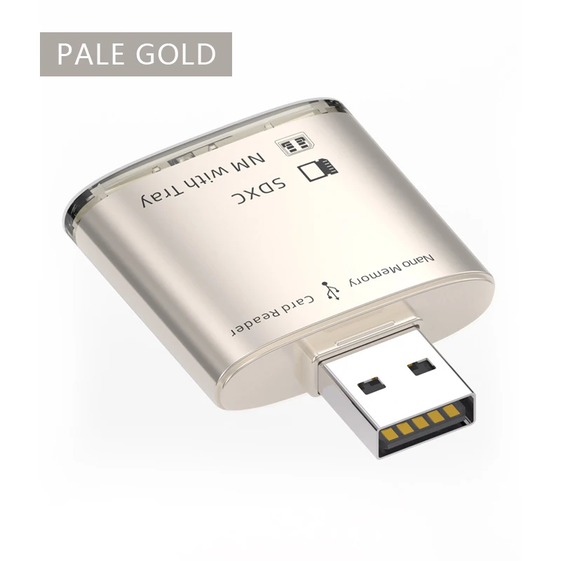 2 in 1 NM SD Card Reader to USB Adapter Memory Card Reader for PC Laptop Camera - Foto 8 di 8