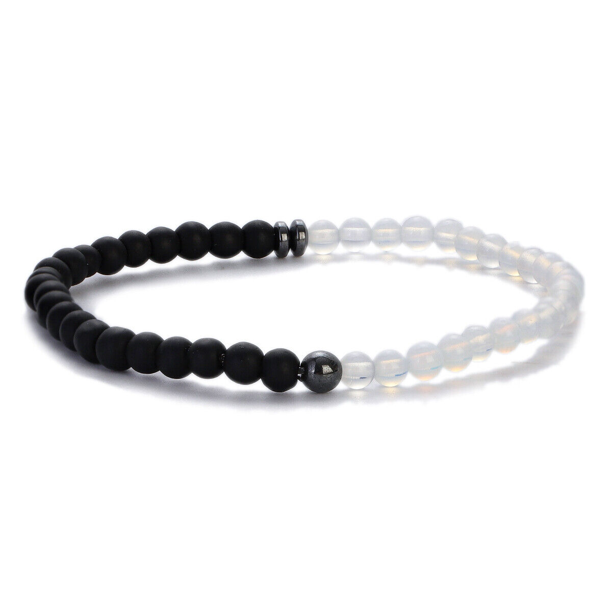 Natural 4mm Stone Stretch Bracelet Gemstone Healing Crystal Elastic Bracelets