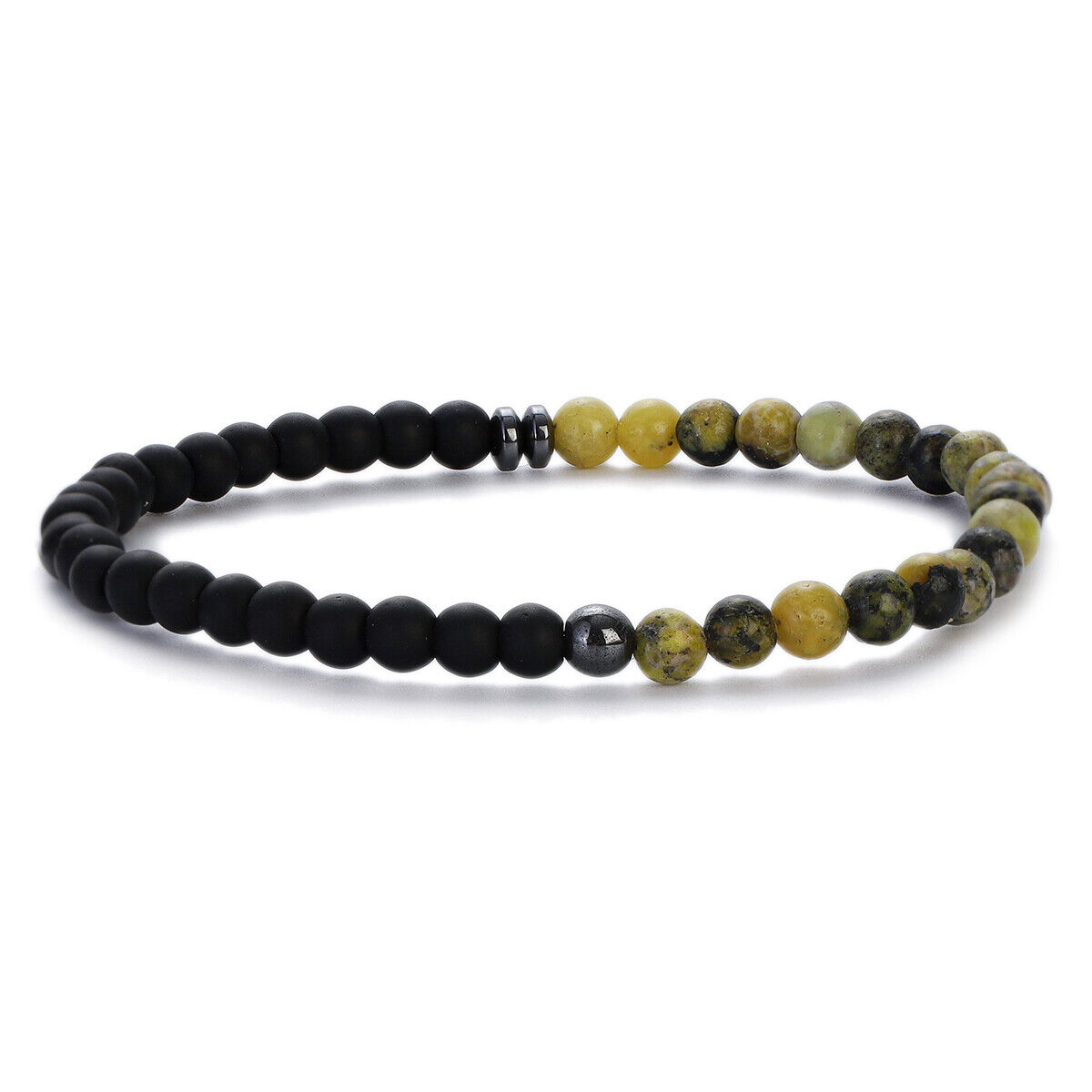 Natural 4mm Stone Stretch Bracelet Gemstone Healing Crystal Elastic Bracelets