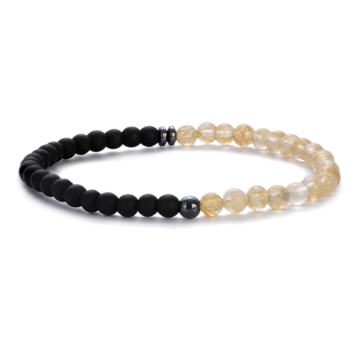 Natural 4mm Stone Stretch Bracelet Gemstone Healing Crystal Elastic Bracelets