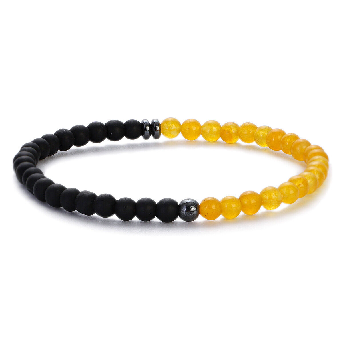 Natural 4mm Stone Stretch Bracelet Gemstone Healing Crystal Elastic Bracelets