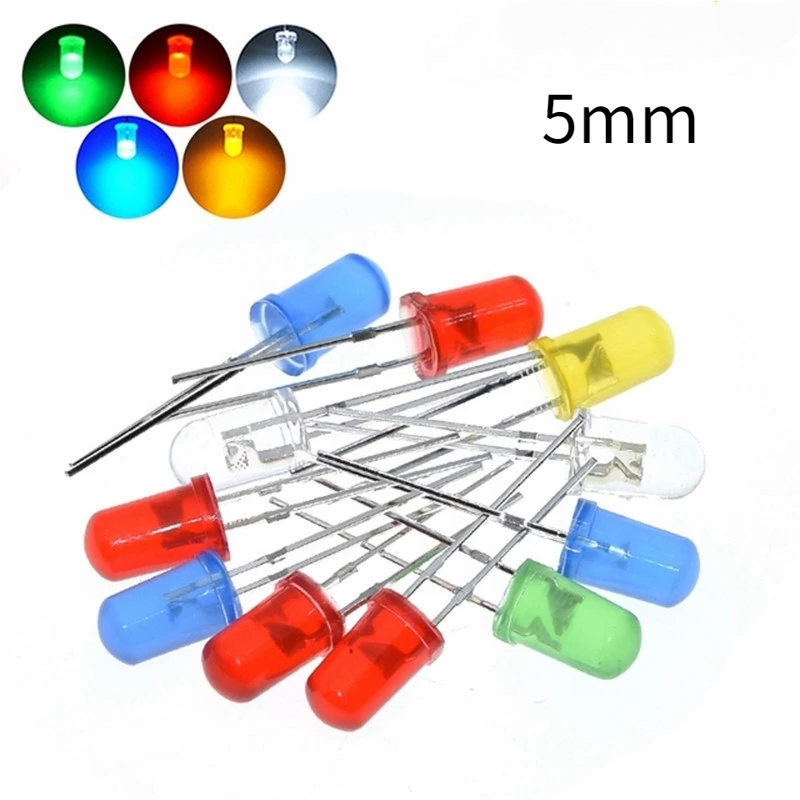 Assorted LEDs, 3mm and 5mm in 5 Different Colors, Electronic Components - Picture 10 of 14