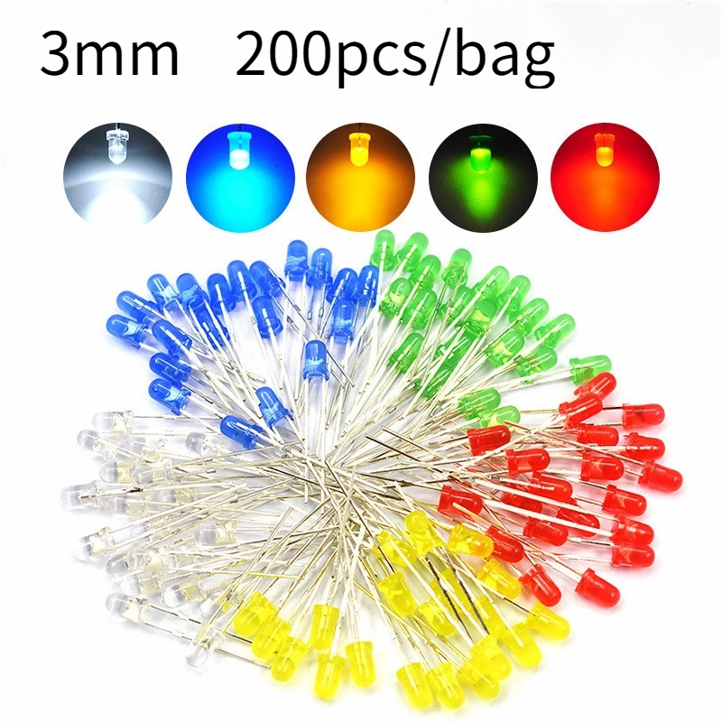 Assorted LEDs, 3mm and 5mm in 5 Different Colors, Electronic Components - Picture 14 of 14