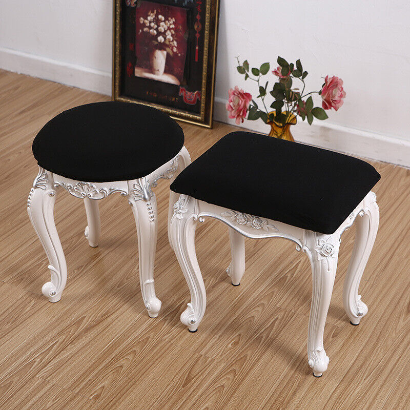 Round Rectangle Bar Stool Cover Round Stool Cushion Cover Elastic Seat Covers - Picture 14 of 21