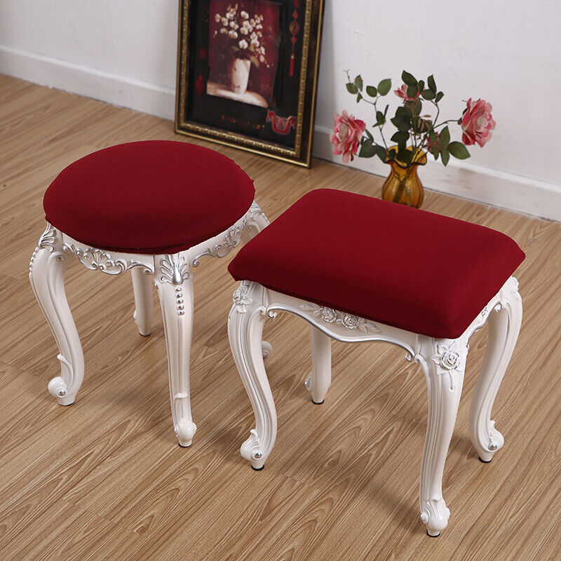 Round Rectangle Bar Stool Cover Round Stool Cushion Cover Elastic Seat Covers - Picture 15 of 21