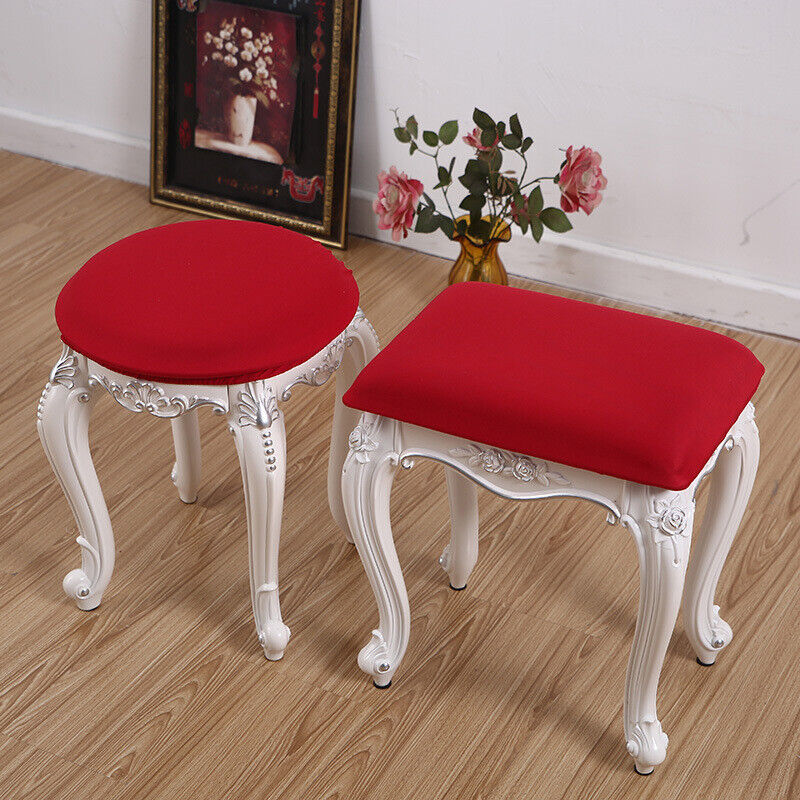Round Rectangle Bar Stool Cover Round Stool Cushion Cover Elastic Seat Covers - Picture 16 of 21