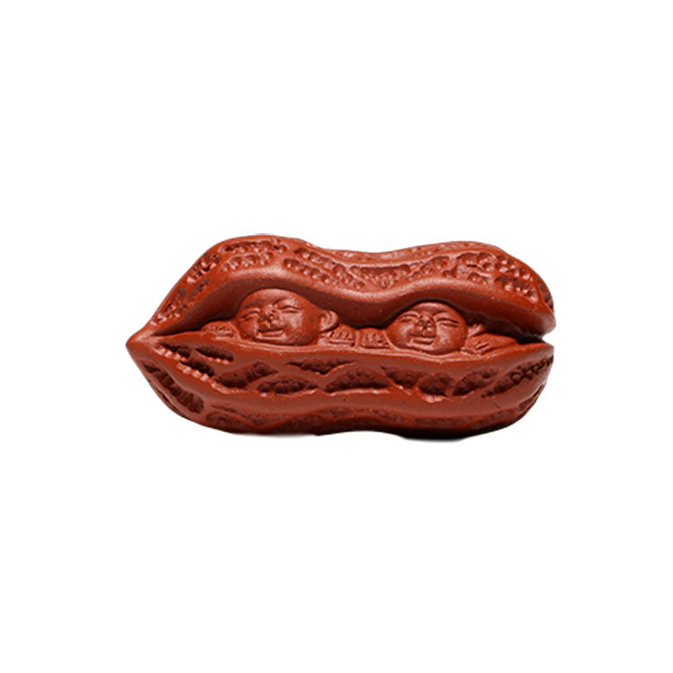 Creative Tea Plate Decoration Tea Pet Purple Clay Smiling Face Peanuts Can - Picture 10 of 10