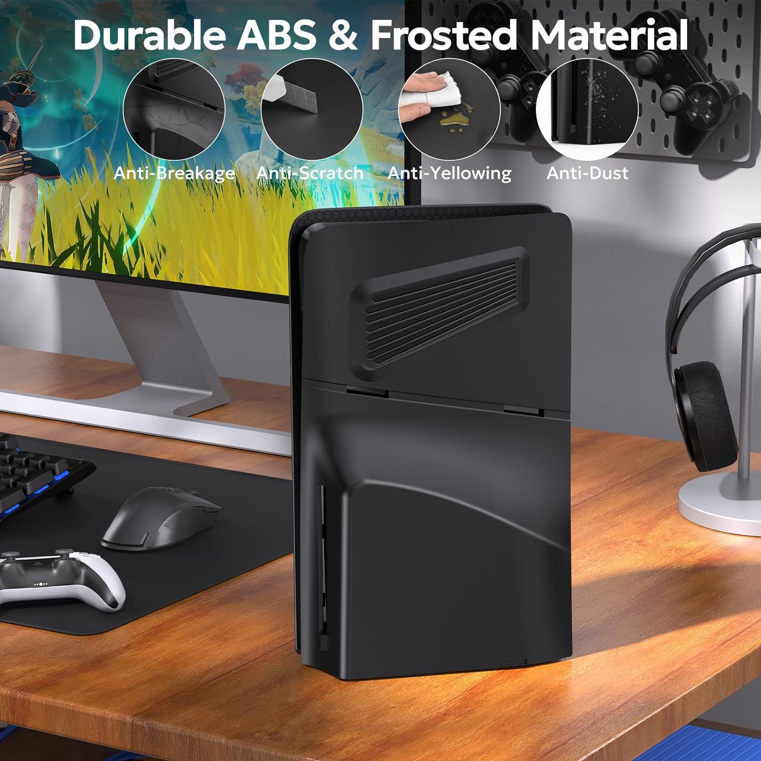 Panel de carcasa para PlayStation 5 Slim Disc Edition, placa frontal con respiraderos de refrigeración - Imagen 4 de 37