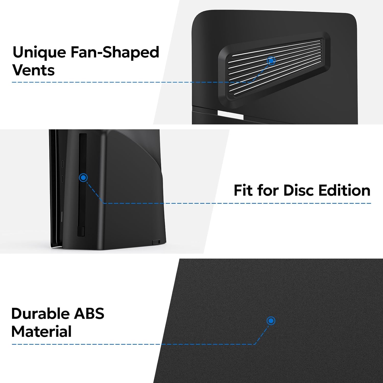 Panel de carcasa para PlayStation 5 Slim Disc Edition, placa frontal con respiraderos de refrigeración - Imagen 6 de 37