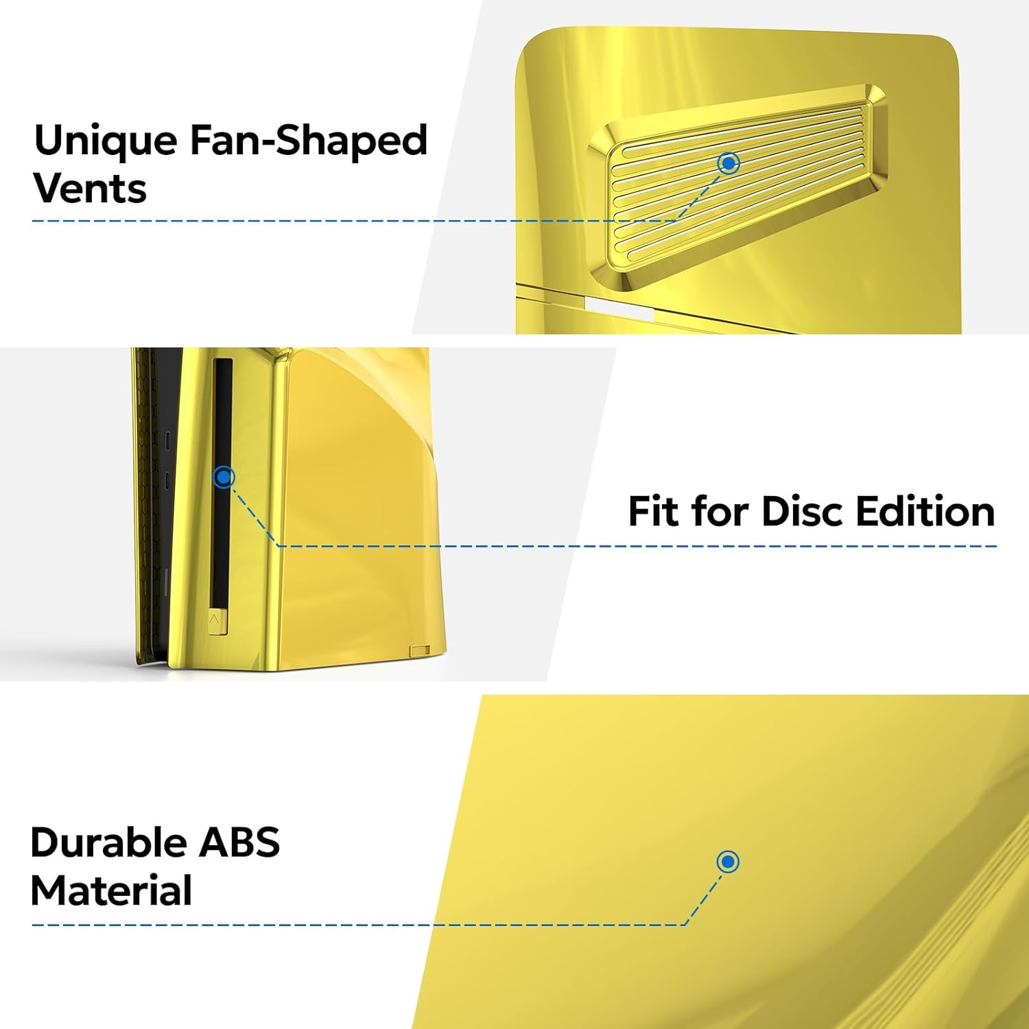 Panel de carcasa para PlayStation 5 Slim Disc Edition, placa frontal con respiraderos de refrigeración - Imagen 12 de 37
