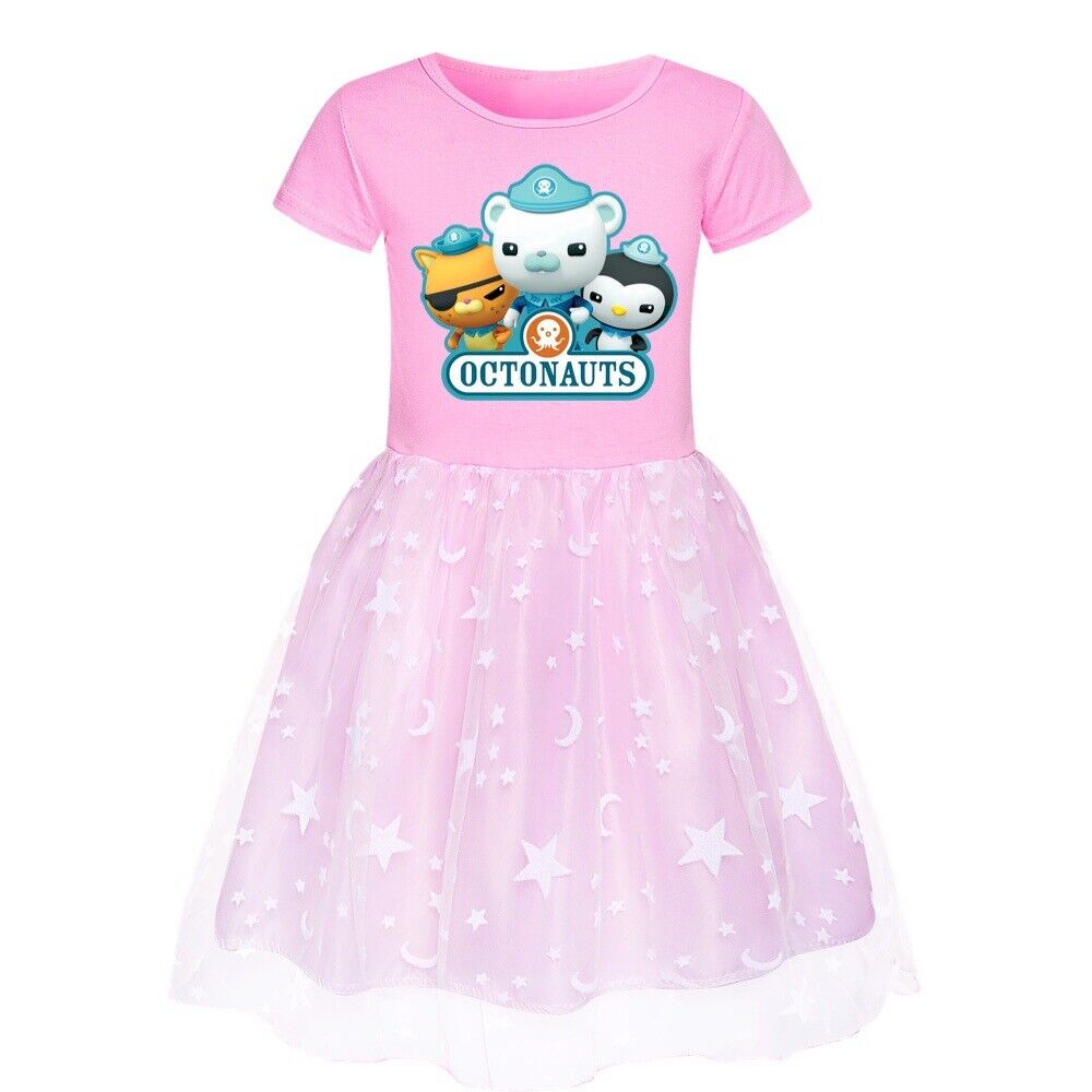 Girls The Octonauts Colorful Princess Dress Birthday Party Dress Christmas Gifts