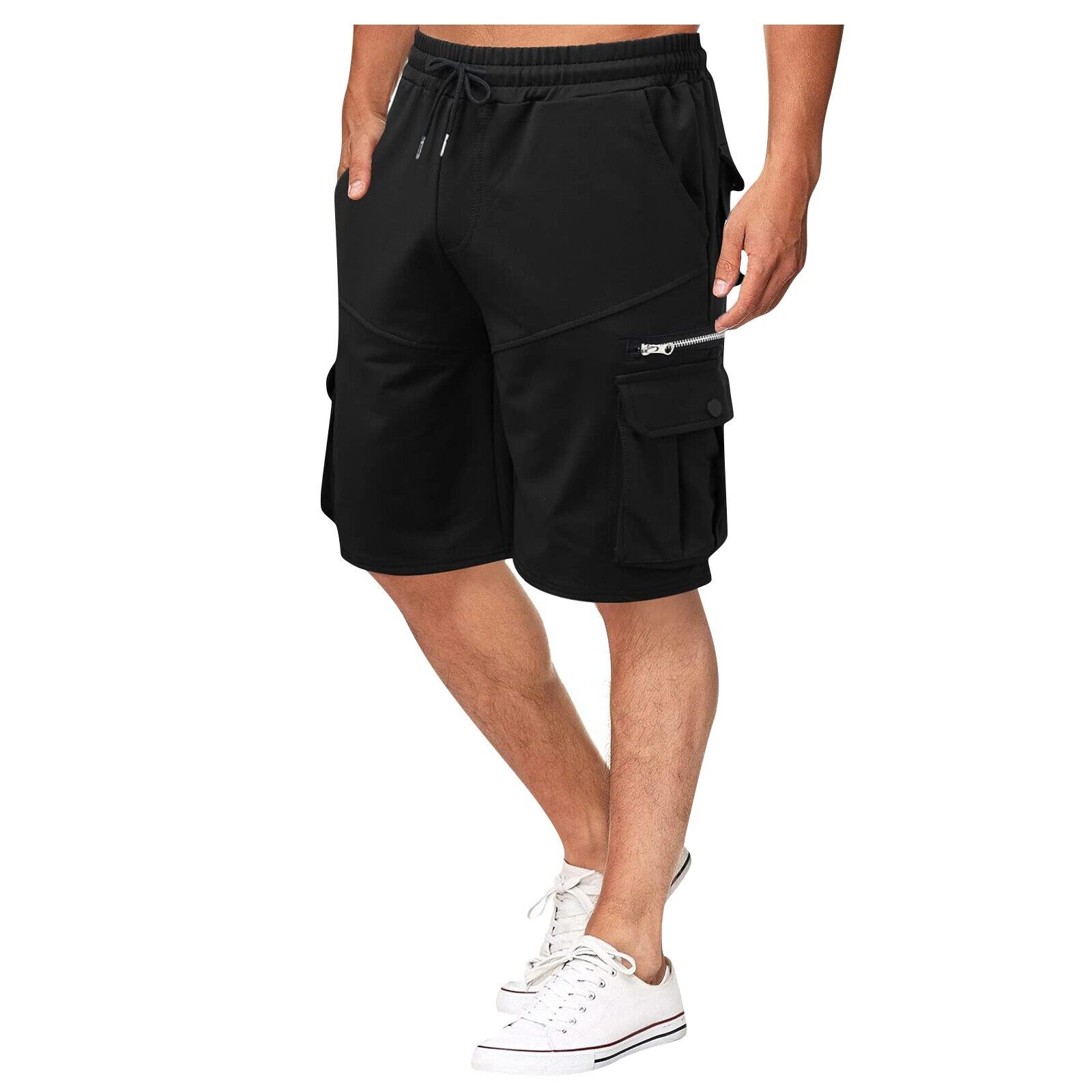 Summer Cargo Shorts Loose Casual Pants Multi-Pocket Fitness Jogging Shorts Men's - Picture 26 of 45