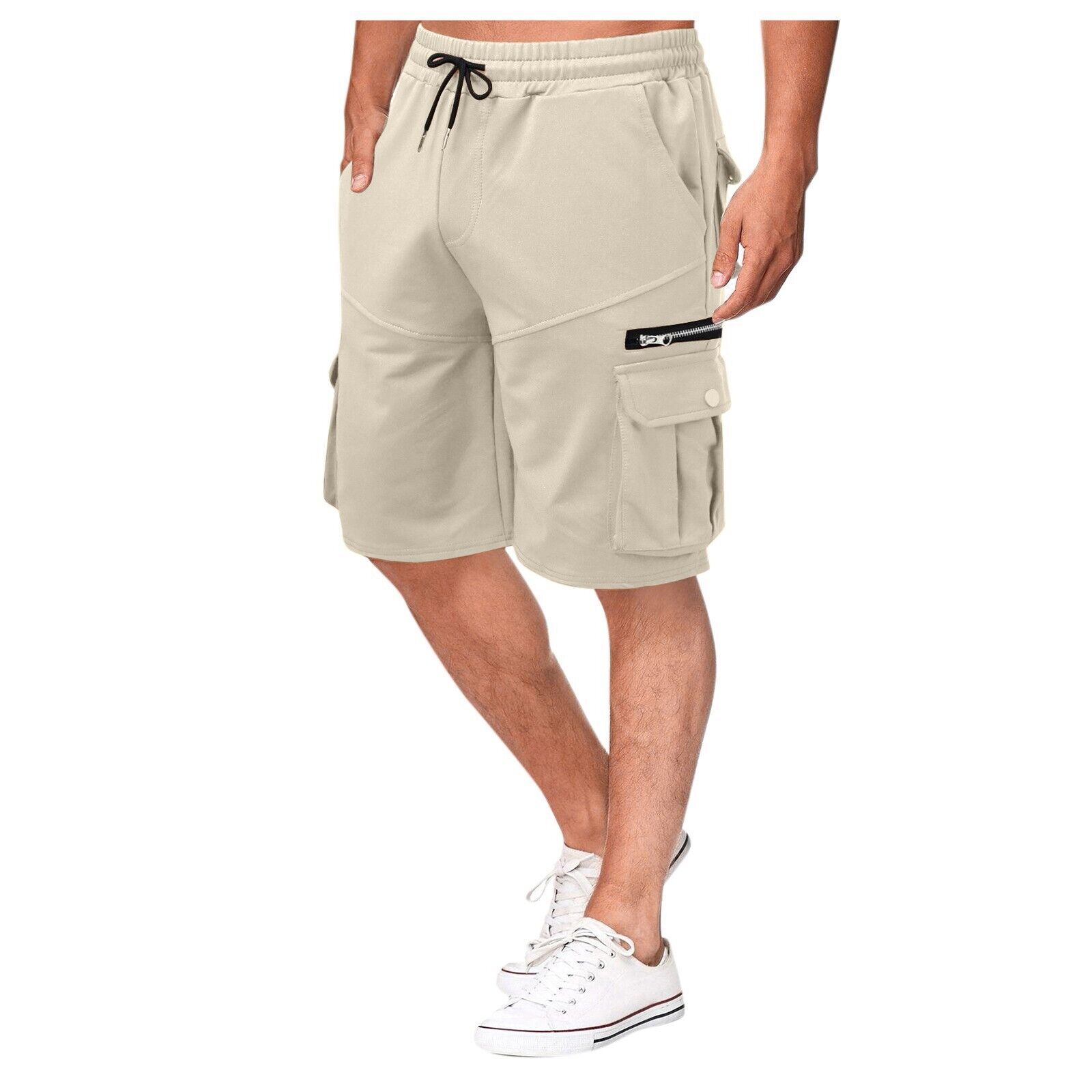 Summer Cargo Shorts Loose Casual Pants Multi-Pocket Fitness Jogging Shorts Men's - Picture 37 of 45