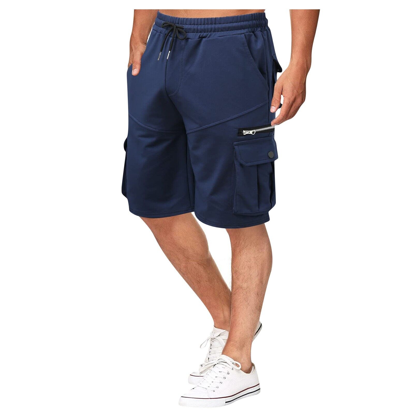 Summer Cargo Shorts Loose Casual Pants Multi-Pocket Fitness Jogging Shorts Men's - Picture 40 of 45