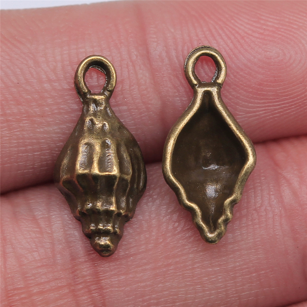 130 piezas dijes caracola de plata tibetana multicolor 19X9 mm hágalo usted mismo fabricación de joyas L11964 - Imagen 7 de 9