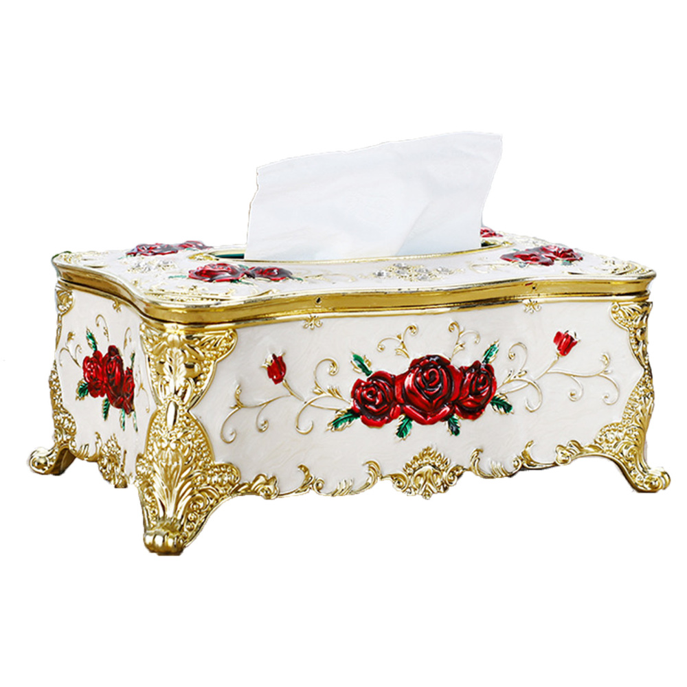 Tissue Box European Style Cover Paper Storage Holder Napkin Case Organizer Home