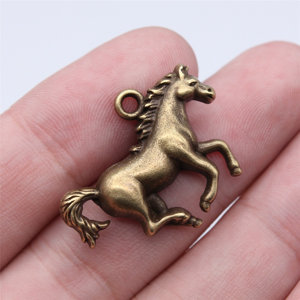 36 piezas dijes de caballo enchapados en bronce multicolor 30X22 mm hágalo usted mismo fabricación de joyas L16101 - Imagen 12 de 13