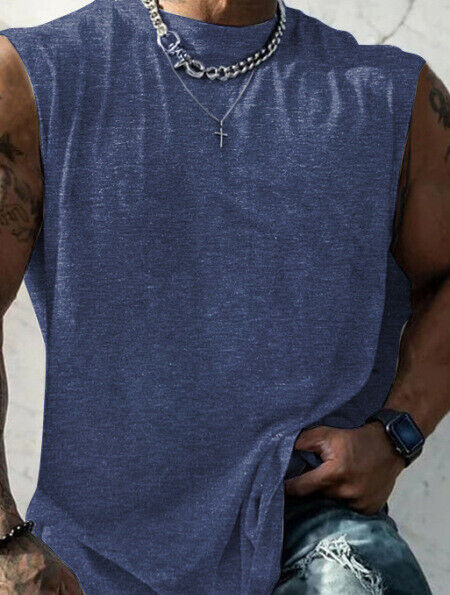 Men Fitness Tank Top Gym Muscle Bodybuilding Sport Vest T Shirt Pullover !