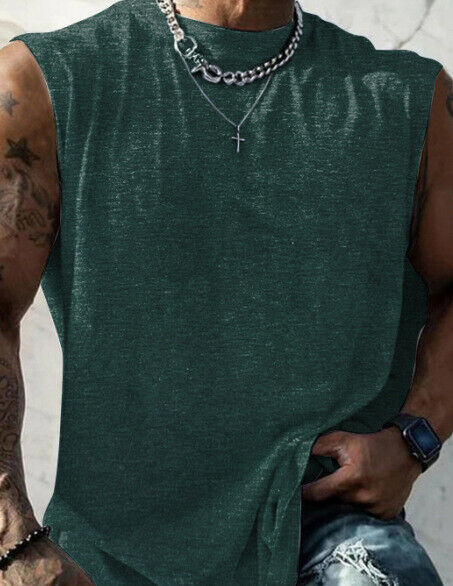 Men Fitness Tank Top Gym Muscle Bodybuilding Sport Vest T Shirt Pullover !