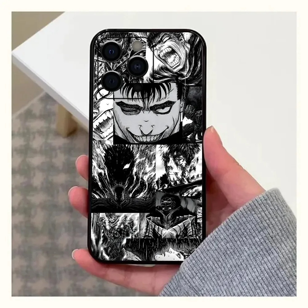 Anime Berserk Guts Case for iPhone 14 13 12 11 Pro Max 13 12 Mini XR X 8 7 Cover - Picture 28 of 29